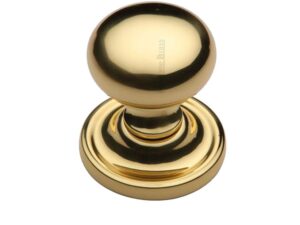 Heritage Brass Hampstead Mortice Door Knobs, Polished Brass (Sold In Pairs)