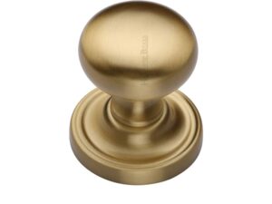 Heritage Brass Hampstead Mortice Door Knobs, Satin Brass (Sold In Pairs)