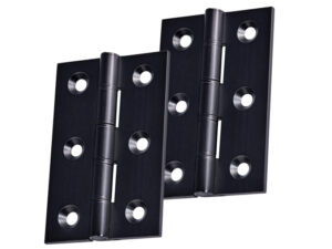 3 Inch Double Washered Hinges, Matt Black (Sold In Pairs)