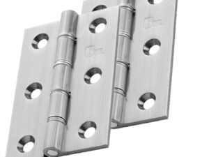 4 Inch Double Washered Hinges, Satin Chrome (Sold In Pairs)