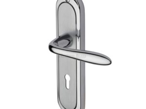 Heritage Brass Henley Apollo Finish, Polished Chrome & Satin Chrome Door Handles (Sold In Pairs)