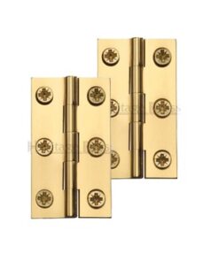 Heritage Brass Extruded Brass Cabinet Hinges (Various Sizes), Polished Brass (Sold In Pairs)