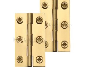 Heritage Brass Extruded Brass Cabinet Hinges (Various Sizes), Polished Brass (Sold In Pairs)