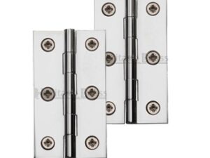 Heritage Brass Extruded Brass Cabinet Hinges (Various Sizes), Polished Chrome (Sold In Pairs)