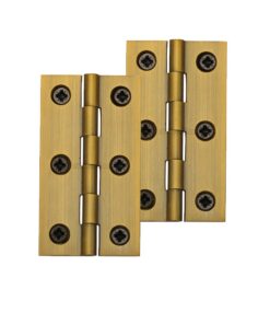 Heritage Brass Extruded Brass Cabinet Hinges (2.5 Inch Or 3 Inch), Antique Brass (Sold In Pairs)