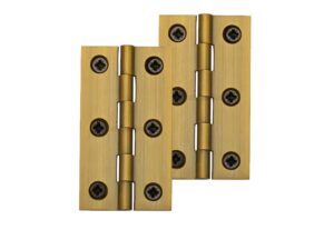 Heritage Brass Extruded Brass Cabinet Hinges (2.5 Inch Or 3 Inch), Antique Brass (Sold In Pairs)