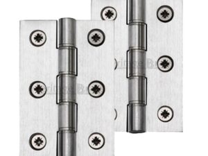 Heritage Brass 3 Inch Heavier Duty Double Phosphor Washered Butt Hinges, Satin Chrome (Sold In Pairs)