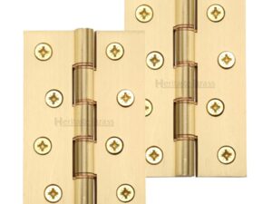 Heritage Brass 4" X 2 5/8" Heavier Duty Double Phosphor Washered Butt Hinges, Satin Brass - (Sold In Pairs)