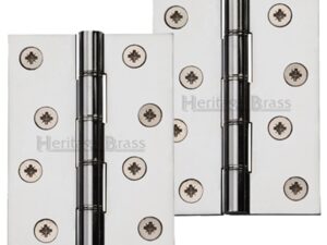 Heritage Brass 4 Inch Heavier Duty Double Phosphor Washered Butt Hinges, Polished Chrome - (Sold In Pairs)