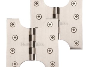 Heritage Brass 4 Inch Parliament Hinges, Satin Nickel (Sold In Pairs)