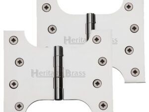 Heritage Brass 5 Inch Parliament Hinges, Polished Chrome (Sold In Pairs)