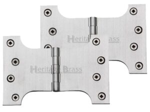 Heritage Brass 6 Inch Parliament Hinges, Satin Chrome (Sold In Pairs)