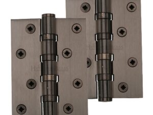 Heritage Brass 4" X 3" Ball Bearing (Steel Pin) Hinges, Matt Bronze - (Sold In Pairs)