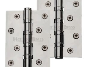 Heritage Brass 4" X 3" Ball Bearing (Steel Pin) Hinges, Polished Chrome - (Sold In Pairs)