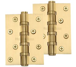 Heritage Brass 4" X 3" Ball Bearing (Steel Pin) Hinges, Satin Brass - (Sold In Pairs)