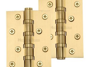 Heritage Brass 4" X 3" Ball Bearing (Steel Pin) Hinges, Satin Brass - (Sold In Pairs)