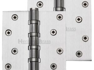 Heritage Brass 4" X 4" Ball Bearing (Steel Pin) Hinges, Satin Chrome - (Sold In Pairs)