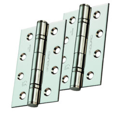 Eurospec Enduro 4 Inch (67Mm Width) Fire Rated Grade 11 Ce Ball Bearing Hinges, Satin Stainless Steel Finish (Sold In Pairs)