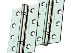 Eurospec Enduro 4 Inch (67Mm Width) Fire Rated Grade 11 Ce Ball Bearing Hinges, Satin Stainless Steel Finish (Sold In Pairs)