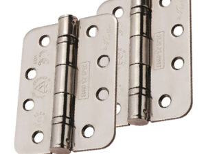 Eurospec Enduro 4 Inch Grade 13 Stainless Steel Ce Ball Bearing Radius Hinges, (Various Finishes) (Sold In Pairs)