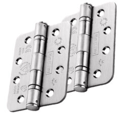 Eurospec Enduro 4 Inch Grade 14 Ce Ball Bearing Radius Hinges, (Various Finishes) (Sold In Pairs)