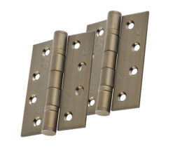 Eurospec 4 Inch Grade 13 Plain Ball Bearing Hinges, Antique Brass (Sold In Pairs)