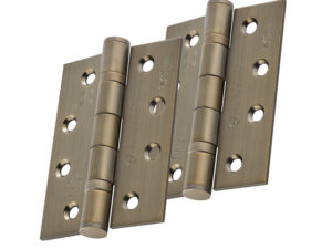 Eurospec 4 Inch Grade 13 Plain Ball Bearing Hinges, Antique Brass (Sold In Pairs)