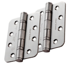 Eurospec Enduro 4 Inch Grade 13 Plain Ball Bearing Radius Hinges, Polished Or Satin Stainless Steel (Sold In Pairs)