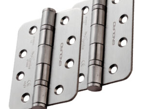 Eurospec Enduro 4 Inch Grade 13 Plain Ball Bearing Radius Hinges, Polished Or Satin Stainless Steel (Sold In Pairs)