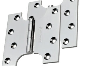 Eurospec 4 Inch Parliament Hinges, Polished Chrome Or Satin Chrome (Sold In Pairs)