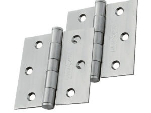 Eurospec 3 Inch Stainless Steel Plain Butt Hinges, Polished Or Satin Stainless Steel Finish (Sold In Pairs)