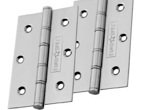 Eurospec 3 Inch Stainless Steel Washered Hinges, Polished Or Satin Stainless Steel Finish (Sold In Pairs)