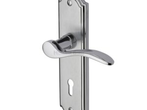 Heritage Brass Howard Apollo Finish, Polished Chrome & Satin Chrome Door Handles (Sold In Pairs)