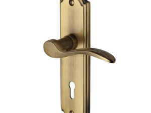 Heritage Brass Howard Antique Brass Door Handles (Sold In Pairs)