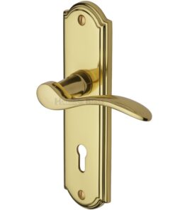 Heritage Brass Howard Polished Brass Door Handles (Sold In Pairs)