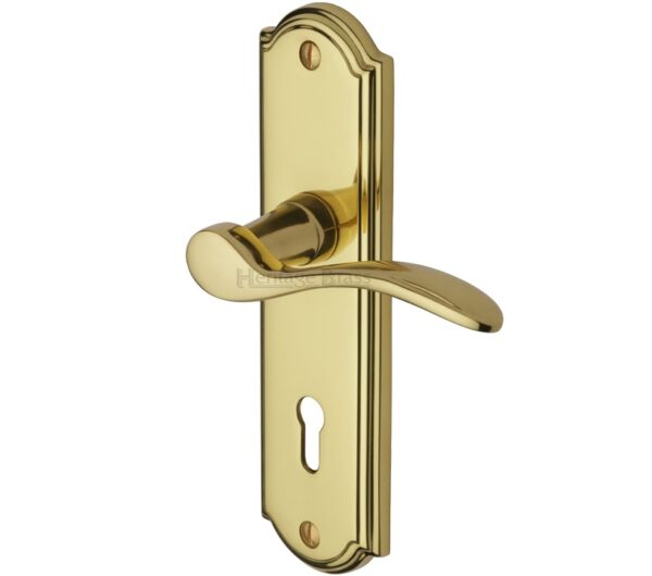 Heritage Brass Howard Polished Brass Door Handles (Sold In Pairs)