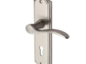 Heritage Brass Howard Satin Nickel Door Handles(Sold In Pairs)