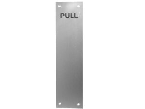 Frelan Hardware Engraved Push Fingerplate (305Mm X 75Mm), Satin Aluminium