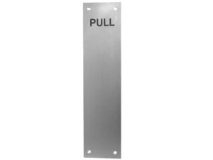 Frelan Hardware Engraved Pull Fingerplate (305Mm X 75Mm), Satin Aluminium