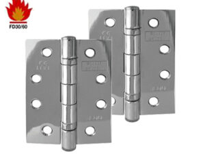 Frelan Hardware 4 Inch Ball Bearing Hinges, Polished Chrome