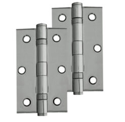 Frelan Hardware 3 Inch Ball Bearing Hinges, Polished Chrome (Sold In Pairs)