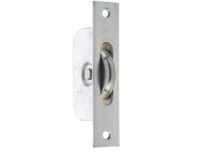 Frelan Hardware Sash Window Axle Pulley, Satin Chrome With Brass Roller