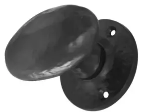 Oval Shape Mortice Door Knob Black