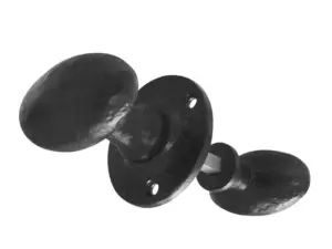 Oval Rim Door Knob Black