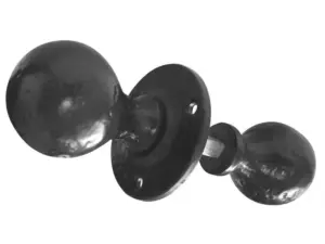 Ball Shape Rim Door Knob Black