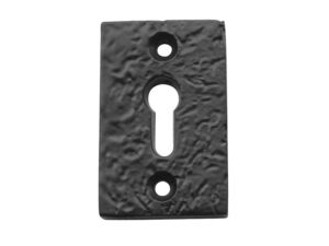 Frelan Hardware Rectangular Standard Profile Escutcheon, Black Antique