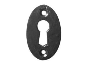 Frelan Hardware Oval Standard Profile Escutcheon, Black Antique