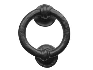 Frelan Hardware Ring Knocker (95Mm Diameter), Black Antique