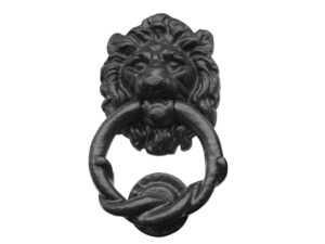 Frelan Hardware Lion Head Door Knocker (165Mm X 100Mm), Black Antique