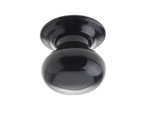 Porcelain Mortice Door Knob Black